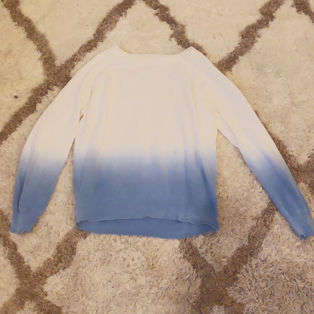 Kids blue and white gradient sweater